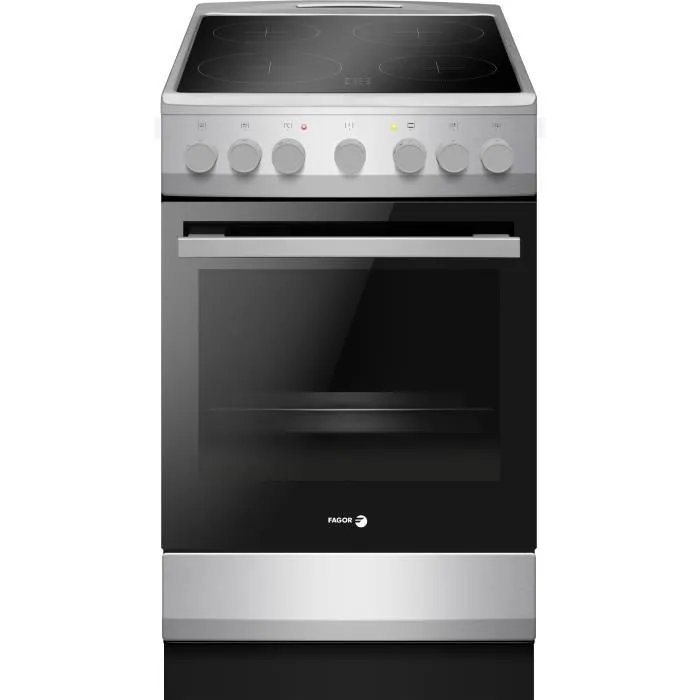 Cuisinière vitrocéramique – FAGOR-FACV203S – 4 foyers – 62 L – 50 x 60 cm – Silver